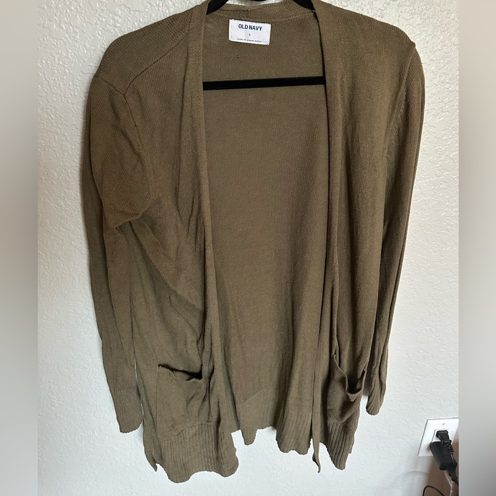 Green cardigan